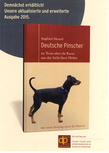 Deutsche-Pinscher-Monografie, Titelseite